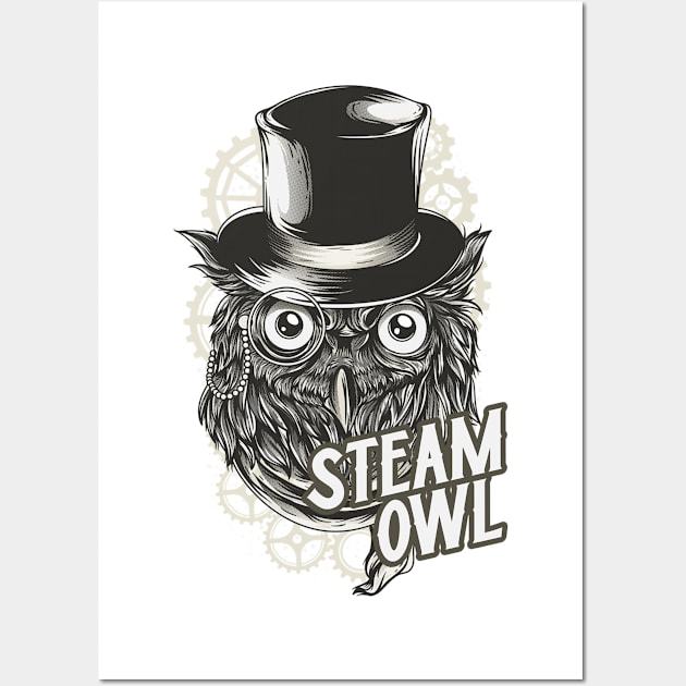 Steam Owl Wall Art by Araf Color